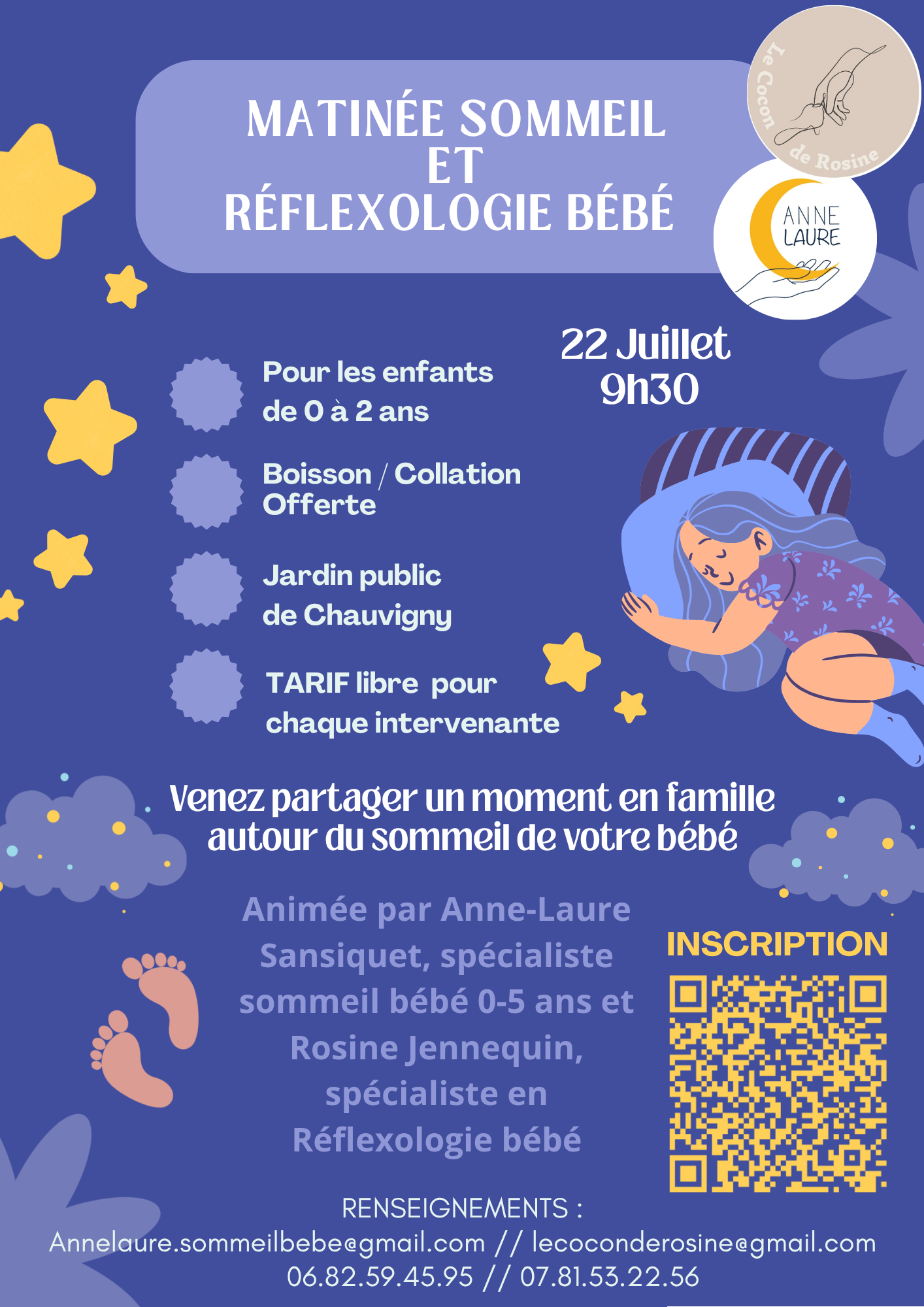 matinée sommeil et réflexologie bébé