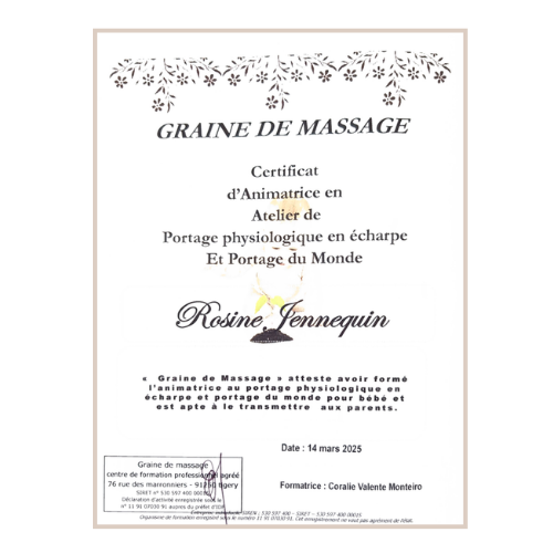 certificat portage physiologique